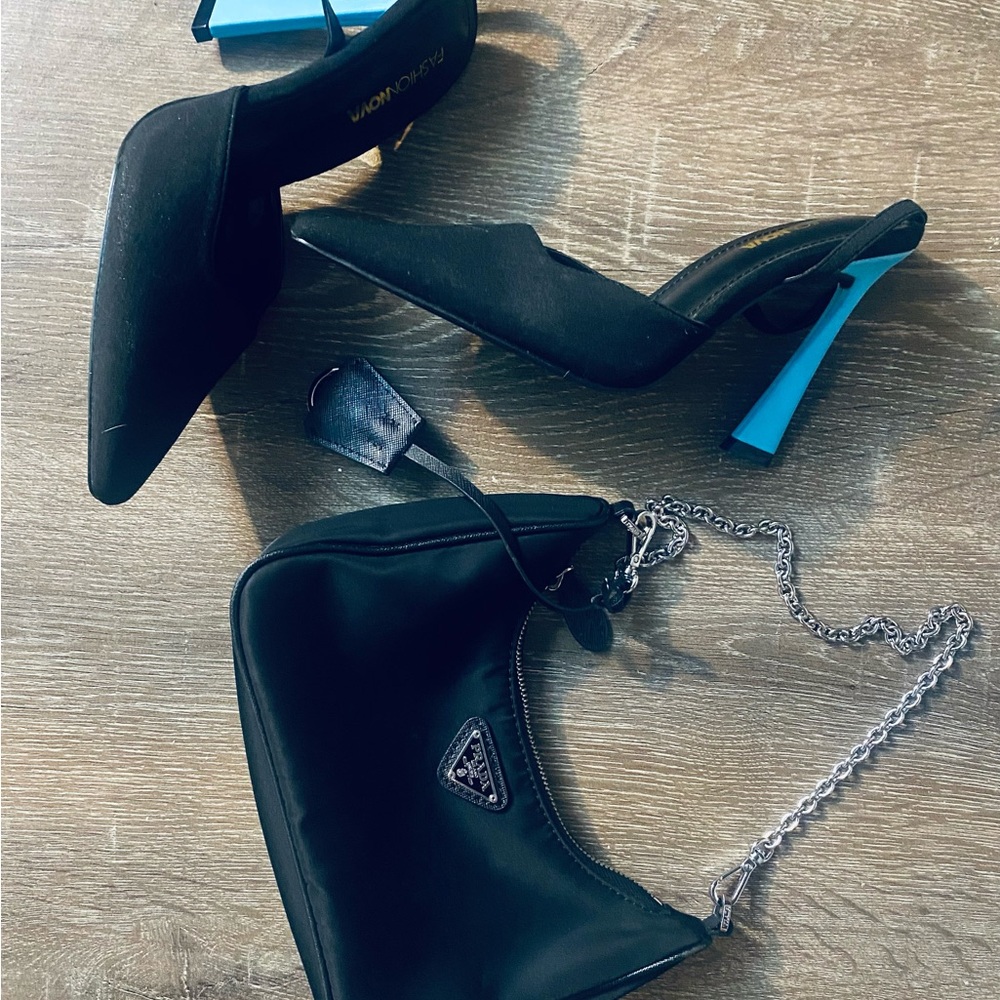 Black and Blue Heels